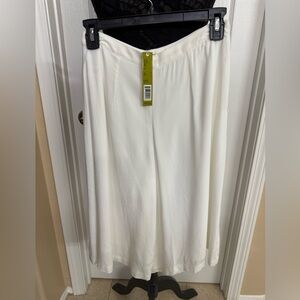 Elegant White Women's Culottes Pants
